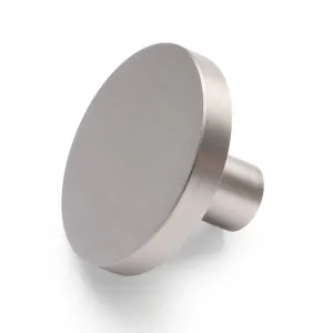 Brushed Nickel Round Profile Cabinet Knob - Olivia by Manovella, a Cabinet Hardware for sale on Style Sourcebook