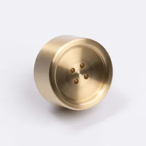 Brushed Brass Button Cabinet Knob - Bianca by Manovella, a Cabinet Hardware for sale on Style Sourcebook