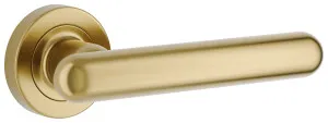 Puerto Lever - Round Rose - Brushed Gold PVD by Iver, a Door Hardware for sale on Style Sourcebook