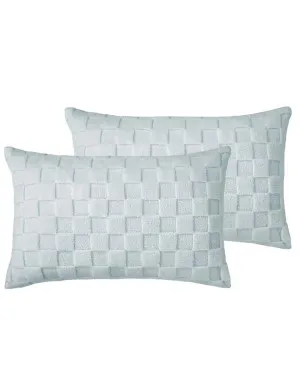 Soft Blue Checkered Snuggle Fleece Pillowcase Pair by null, a Pillow Cases for sale on Style Sourcebook