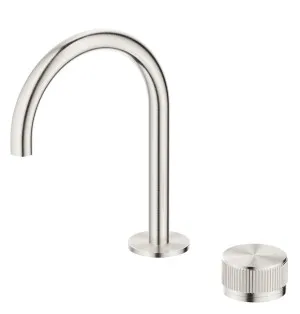 Mica Fluted Gooseneck Hob Basin Mixer Set by Bella Vista, a Bathroom Taps & Mixers for sale on Style Sourcebook