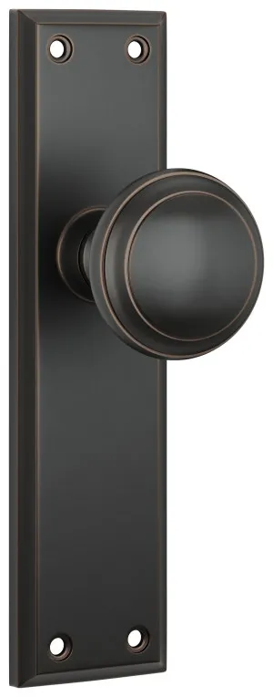 Milton Knob - Long Backplate - Antique Copper by Tradco, a Door Hardware for sale on Style Sourcebook