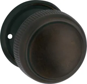 Large Milled Edge Knob - Round Rose - Antique Brass by Tradco, a Door Hardware for sale on Style Sourcebook