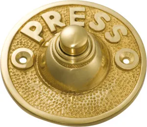 Federation Bell Press - Polished Brass by Tradco, a Door Hardware for sale on Style Sourcebook