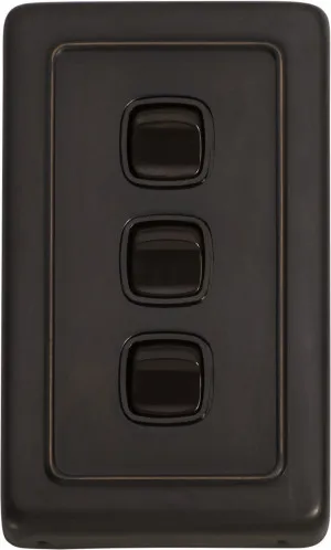 3 Flat Plate Toggle Switches - Antique Copper by Tradco, a Lighting Accessories for sale on Style Sourcebook