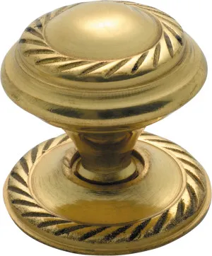 Georgian Cupboard Knob - Polished Brass by Tradco, a Cabinet Hardware for sale on Style Sourcebook