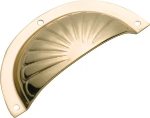Fluted Drawer Pull - Sheet Brass - Polished Brass by Tradco, a Cabinet Hardware for sale on Style Sourcebook