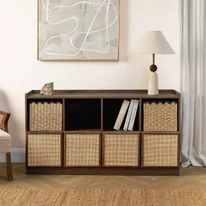 Noosa Rattan Cube Storage Bookcase  - Walnut - Mocka by Mocka., a Bookcases for sale on Style Sourcebook