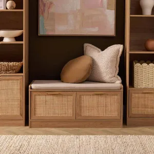 Noosa Rattan Storage Bench Seat - Natural - Mocka by Mocka., a Benches for sale on Style Sourcebook