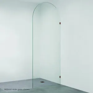 Arch Fixed Frameless Glass Shower Panel, Brushed Copper by Fienza, a Shower Screens & Enclosures for sale on Style Sourcebook