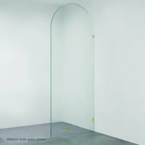 Arch Fixed Frameless Glass Shower Panel, Urban Brass by Fienza, a Shower Screens & Enclosures for sale on Style Sourcebook