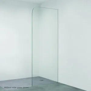 Curved Edge Fixed Frameless Glass Shower Panel with Channel, Chrome by Fienza, a Shower Screens & Enclosures for sale on Style Sourcebook