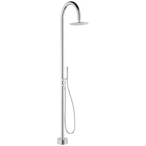 Kaya Floor Mounted Outdoor Twin Shower, Brushed Stainless Steel by Fienza, a Outdoor Showers for sale on Style Sourcebook