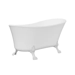 Clawfoot Freestanding Acrylic Bath, 1500mm, White Feet by Fienza, a Bathtubs for sale on Style Sourcebook
