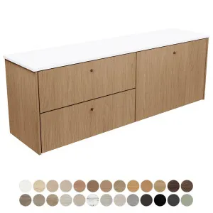 Salisbury 1800 Double Bowl Wall Hung Cabinet, Solid Surface or Silica Free Stone Top by Fienza, a Vanities for sale on Style Sourcebook