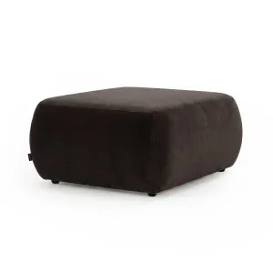 Vornell Modular Performance Velvet Ottoman in Deep Mocha Brown by Luxo Furniture, a Stools for sale on Style Sourcebook