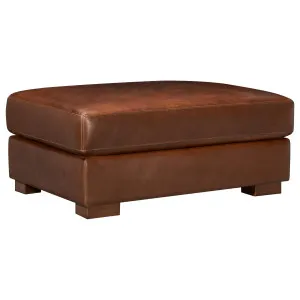 Celine Footstool 93x63cm Leather, Vintage Whiskey by Schots, a Chairs for sale on Style Sourcebook