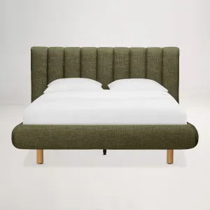Arlo Floating Double Bed (Tufted Headboard) Frame, Green, by Lounge Lovers by Lounge Lovers, a Beds & Bed Frames for sale on Style Sourcebook