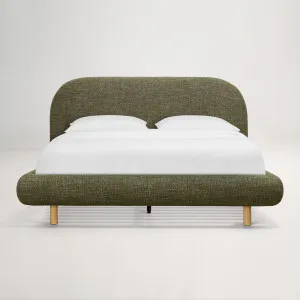 Arlo Storage Queen Bed (Curved Headboard) Frame, Green, by Lounge Lovers by Lounge Lovers, a Beds & Bed Frames for sale on Style Sourcebook