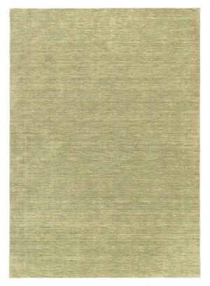Nabila Earthy Green Solid Pile Wool Rug by Miss Amara, a Contemporary Rugs for sale on Style Sourcebook