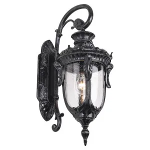 Wellington Medium Outdoor Wall Light, Antique Black by Lighting Inspirations, a null for sale on Style Sourcebook