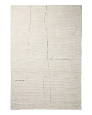 Lisdan ecru synthetic fibre rug with green graphic detail 200 x 300cm by Kave Home, a Contemporary Rugs for sale on Style Sourcebook