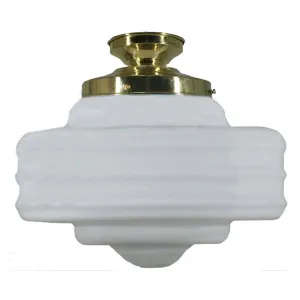 Detroit 14'' Opal Matte Batten Fix, Polished Brass by Lighting Inspirations, a null for sale on Style Sourcebook