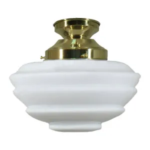 Cannes Opal Matte Batten Fix, Polished Brass by Lighting Inspirations, a null for sale on Style Sourcebook