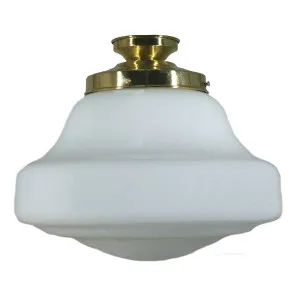 Lincoln Opal Matte Batten Fix, Polished Brass by Lighting Inspirations, a null for sale on Style Sourcebook