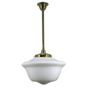 Victorian Schoolhouse 16'' Opal Matte Rod Set 3/4'' x 1/2m, Polished Brass by Lighting Inspirations, a null for sale on Style Sourcebook