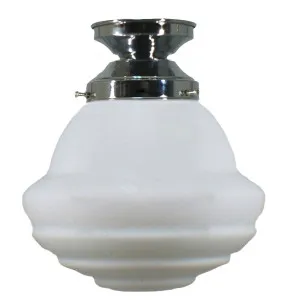Parkville 9'' Opal Matte Batten Fix, Chrome by Lighting Inspirations, a null for sale on Style Sourcebook