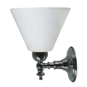 Koscina Wall Light with Cono Opal Matte Shade, Chrome by Lighting Inspirations, a Wall Lighting for sale on Style Sourcebook
