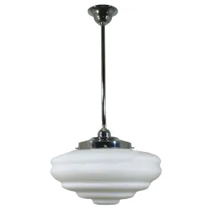 Chateau Opal Matte on Rod Set 1/2'' x 1/2m, Chrome by Lighting Inspirations, a null for sale on Style Sourcebook