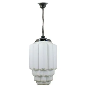 Bergerac Opal Matte on Rod Set 3/4'' x 1/2m, Chrome by Lighting Inspirations, a null for sale on Style Sourcebook