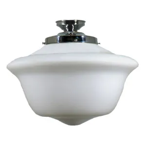 Victorian Schoolhouse 16'' Opal Matte Batten Fix, Chrome by Lighting Inspirations, a null for sale on Style Sourcebook