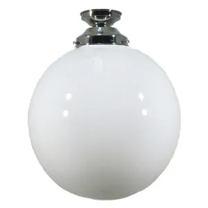 Sphere 12'' Opal Gloss Batten Fix, Chrome by Lighting Inspirations, a null for sale on Style Sourcebook