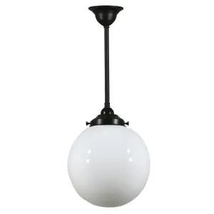 Sphere 10'' Opal Gloss on Rod Set 1/2'' x 1/2m, Patina by Lighting Inspirations, a null for sale on Style Sourcebook