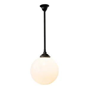 Sphere 12'' Opal Gloss on Rod Set 3/4'' x 1/2m, Patina by Lighting Inspirations, a null for sale on Style Sourcebook