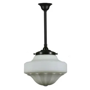 Derby 13" Opal Matte on Rod Set 3/4'' x 1/2m, Patina by Lighting Inspirations, a null for sale on Style Sourcebook