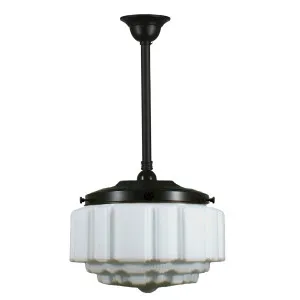 St Kilda 14'' Opal Matte on Rod Set 3/4'' x 1/2m, Patina by Lighting Inspirations, a null for sale on Style Sourcebook