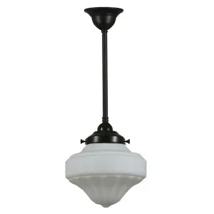 Derby 9'' Opal Matte on Rod Set 1/2'' x 1/2m, Patina by Lighting Inspirations, a null for sale on Style Sourcebook