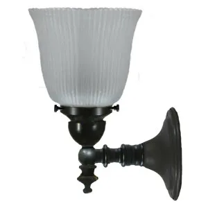 Koscina Wall Light with Zipper 23 Frost Shade, Patina by Lighting Inspirations, a null for sale on Style Sourcebook