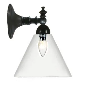 Koscina Wall Light with Cono Clear Shade, Patina by Lighting Inspirations, a null for sale on Style Sourcebook