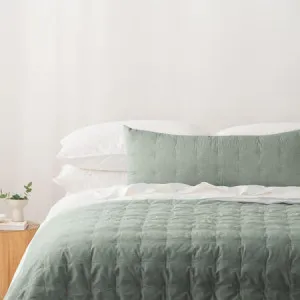 Vintage Cushion - Softwash Cotton, Green - Canningvale by Canningvale_Vintage, a Sheets for sale on Style Sourcebook