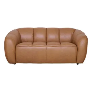 Phoebe 2 Seater in Urbane Leather Light Brown by OZ Design, a Sofas for sale on Style Sourcebook