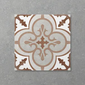 Antica Odette Brick Mist (Matt) 200x200 by Sanctuary Makers, a Encaustic Tiles for sale on Style Sourcebook