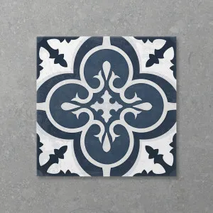 Antica Odette Navy (Matt) 200x200 by Sanctuary Makers, a Encaustic Tiles for sale on Style Sourcebook