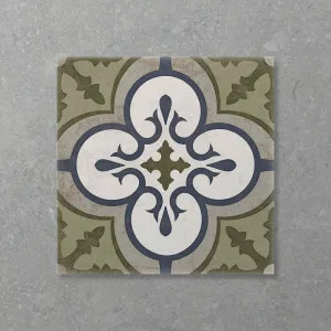 Antica Odette Panama Olive (Matt) 200x200 by Sanctuary Makers, a Encaustic Tiles for sale on Style Sourcebook