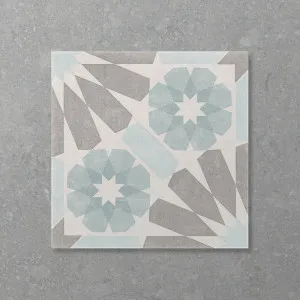 Antica Rush Duckegg Bone (Matt) 200x200 by Sanctuary Makers, a Encaustic Tiles for sale on Style Sourcebook
