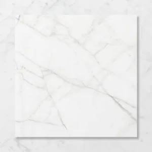 Aphrodite Statuario Wisp (Satin) 600x600 by Sanctuary Makers, a Stone Look Tiles for sale on Style Sourcebook